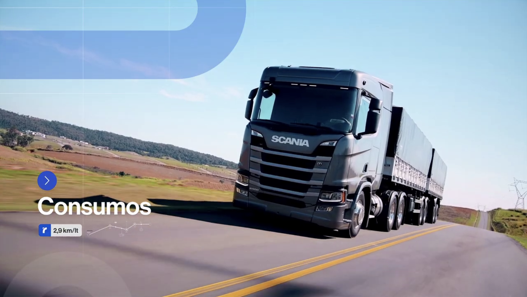 Camión trasladándose por la ruta con un sistema de seguimiento de flotas por gps para el monitoreo de su posición