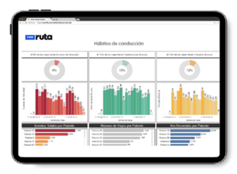 Datos de informe de la lectura de la varibles de los vehículos de la flota
